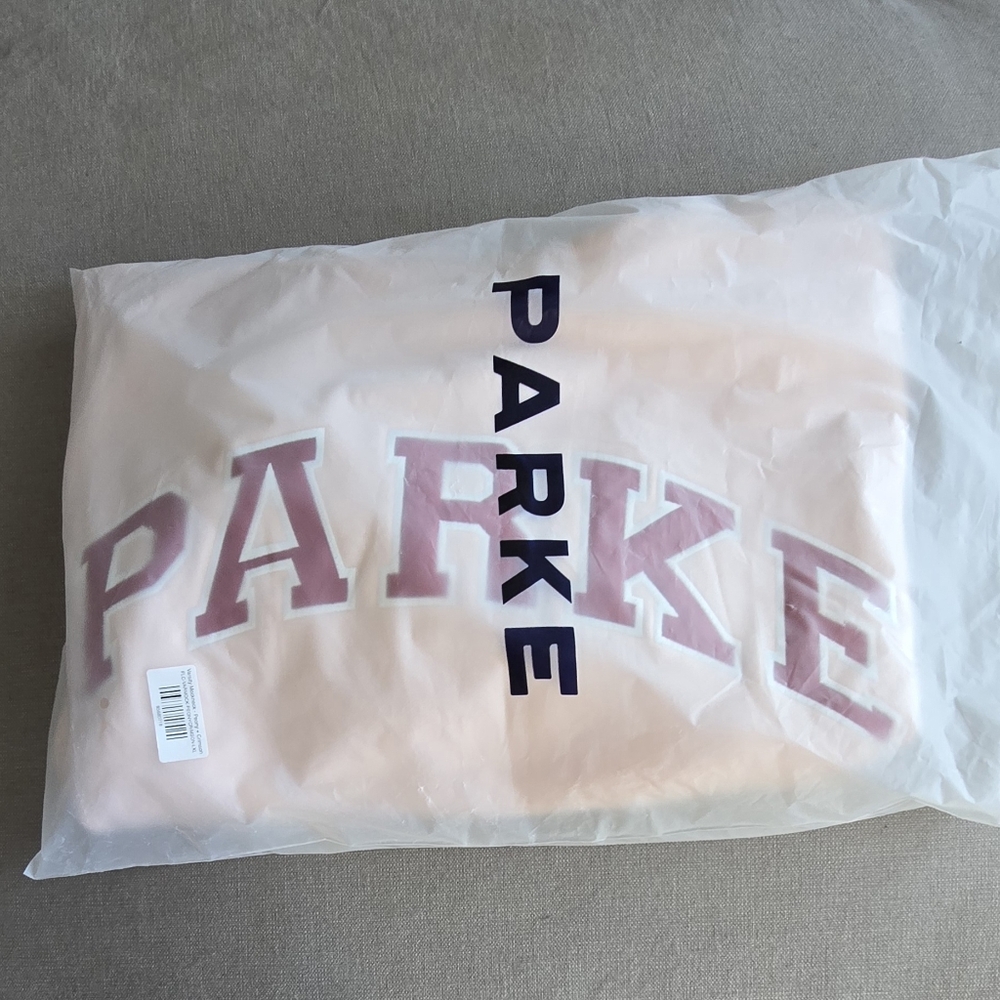 NEW Parke Varsity Mockneck Peony/crimson w Matching Claw Clip L/XL - Picture 7 of 9